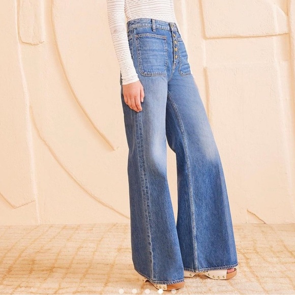 Ulla Johnson the Gwynne Jean in color Danube size 25 - Picture 4 of 8